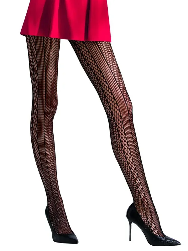 Passion TI043 Netz-Strumpfhose, schwarz