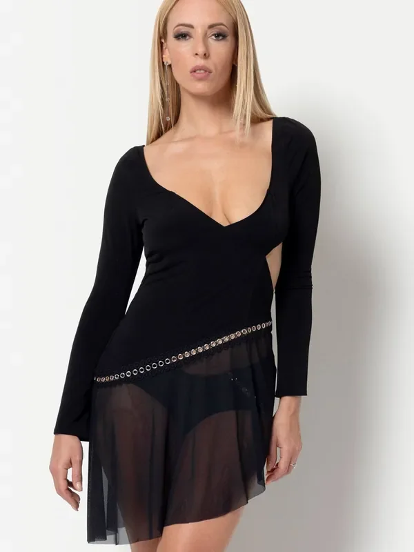 Patrice Catanzaro Monaco Minikleid, schwarz