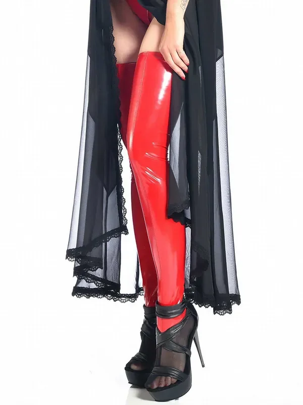 Patrice Catanzaro Sicilia Lack-Overknees, rot