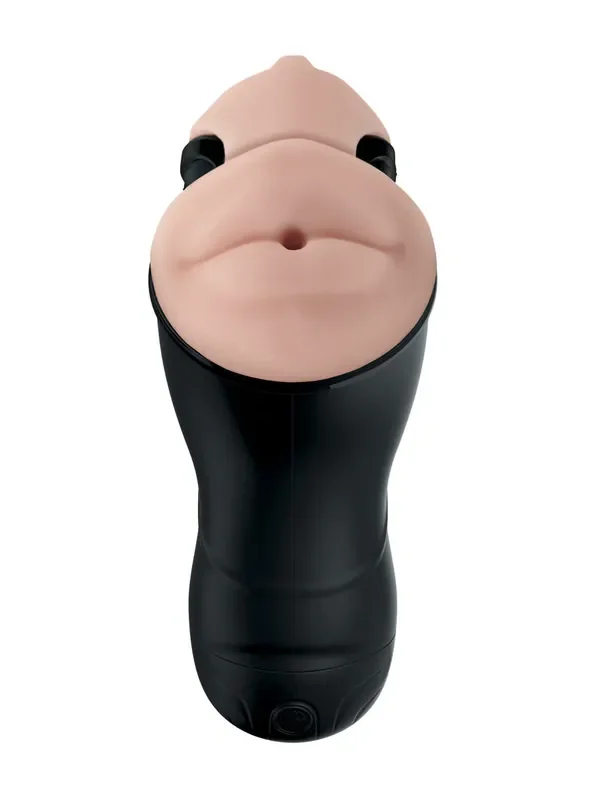 PDX Elite Double Penetration Vibrating Stroker Doppel-Masturabtor mit Vibration, haut