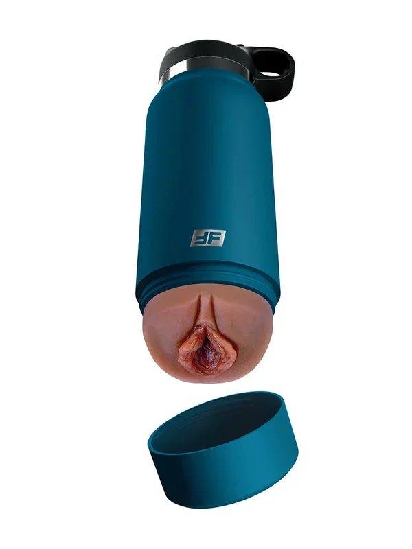PDX Plus Fuck Flask Private Pleaser: Masturbator, blau/haut dunkel
