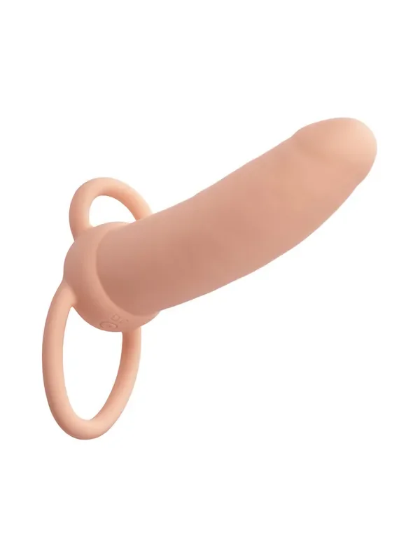 Performance Maxx Rechargeable Thick Dual Penetrator Vibro-Dildo, heller Hautton