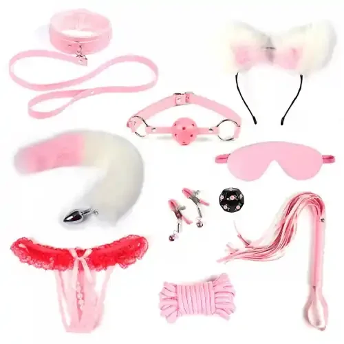 Petplay Bondage-Set (Farbe Pink)