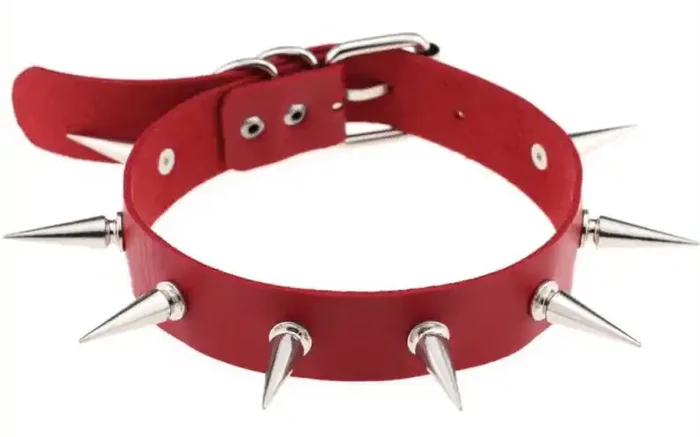 Piky Lish Stachelhalsband Rot