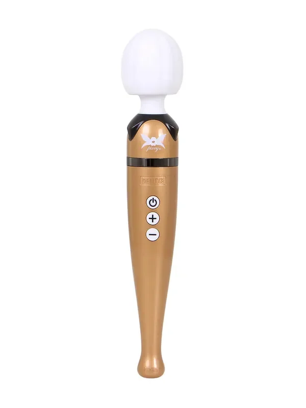 Pixey Deluxe Wandvibrator Gold-Edition, gold/weiß