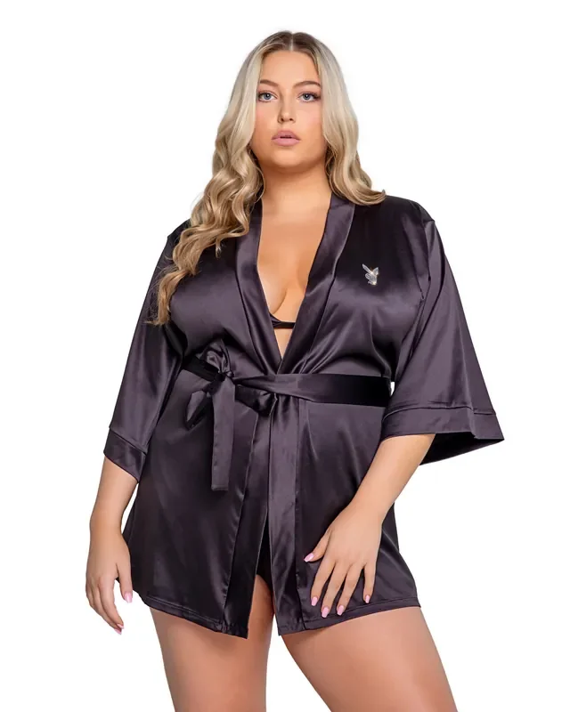 Playboy Lingerie – Glitzernder Bunny-Kimono