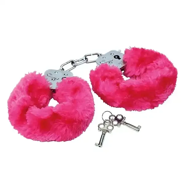 Polizeiahndschellen mit Plüsch (Farbe Pink)