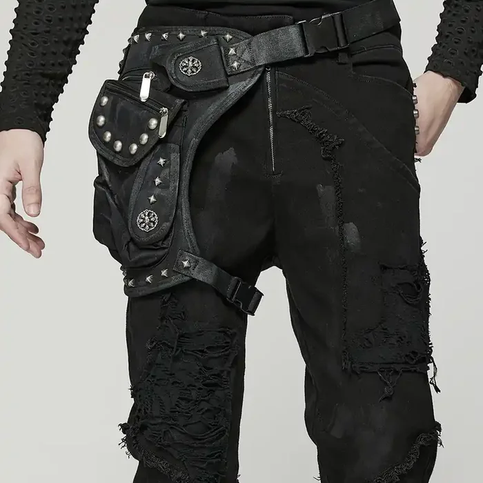 Post-Apocalyptic Harness Bag mit Stonewash-Effekt