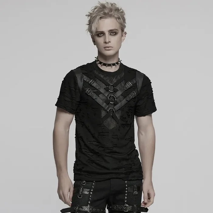 Post-Apocalyptic Mesh & Buckle T-Shirt