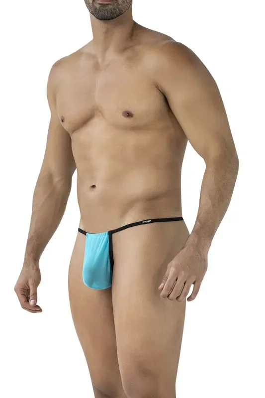 Pouch-String aus Netzmaterial – Türkis