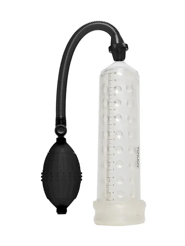 Power Massage Pump Penispumpe mit Massagefunktion, transparent