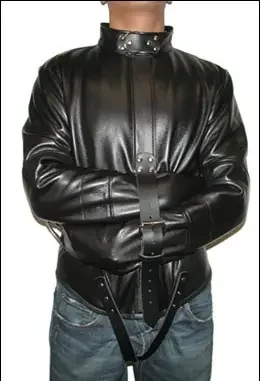Premium Leder Zwangsjacke