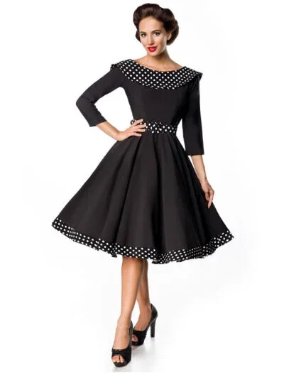Premium Swingkleid Schwarz