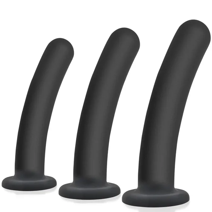 Prostata- und G-Punkt-Silikon-Analplug-Set mit starkem Saugnapf