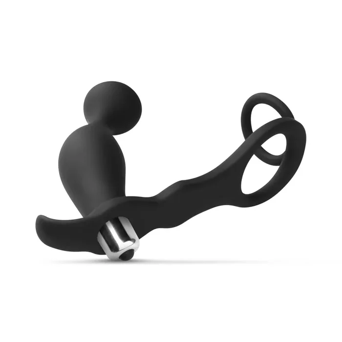 Prostata-Vibrator & Cock- und Ballring – Schwarz