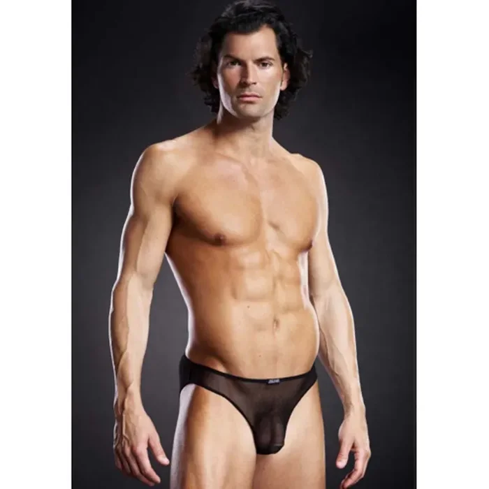 Provokanter Schwarzer Durchsichtiger Slip