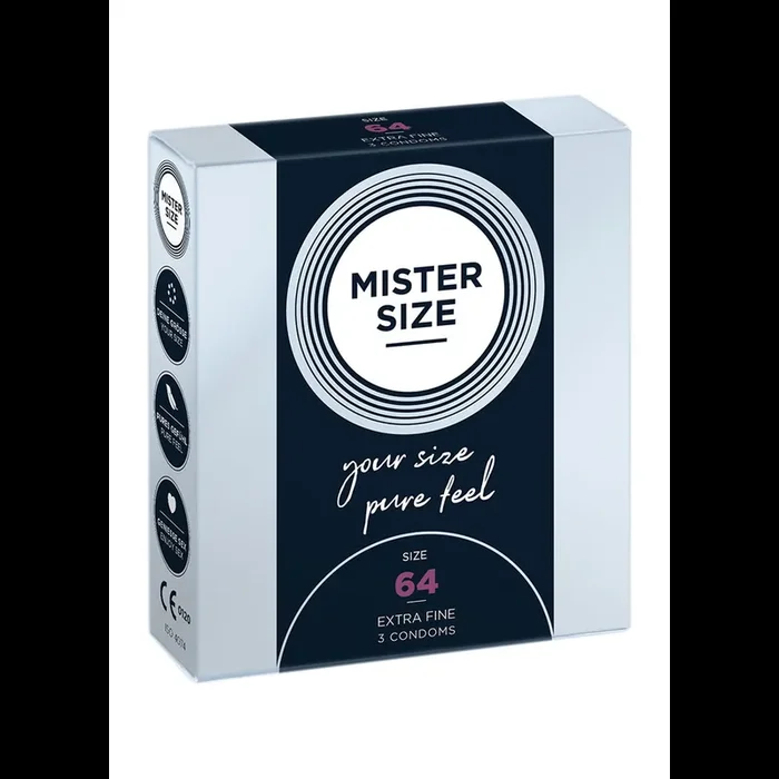 Pure Feel – Condoms 64 mm – 3 Pack