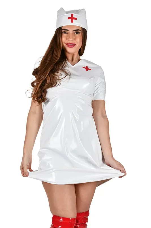 PVC Vintage-Krankenschwesterkleid