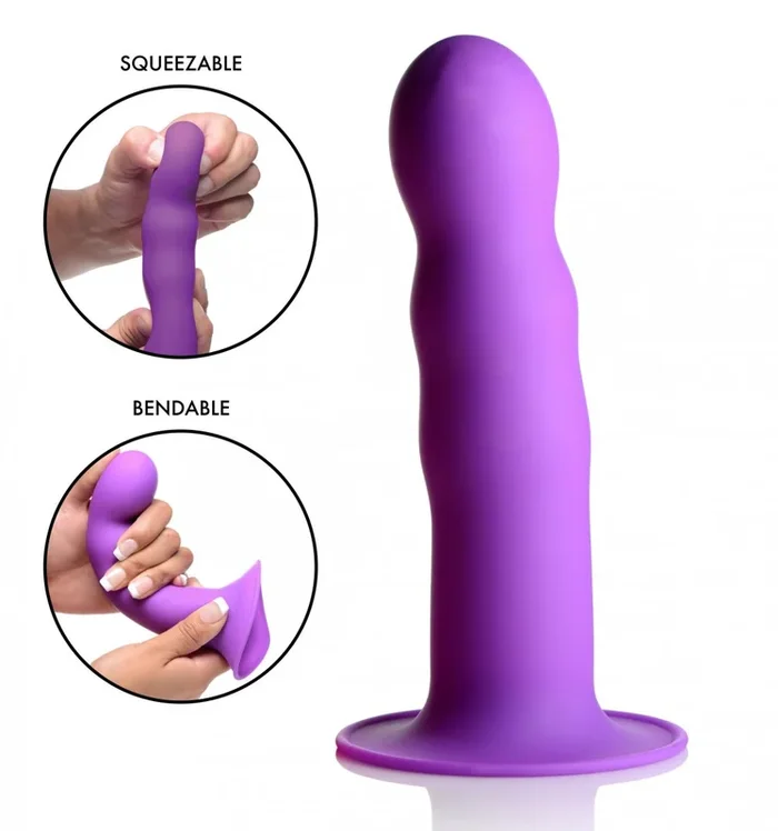 Quetschbarer Dildo lila & pink
