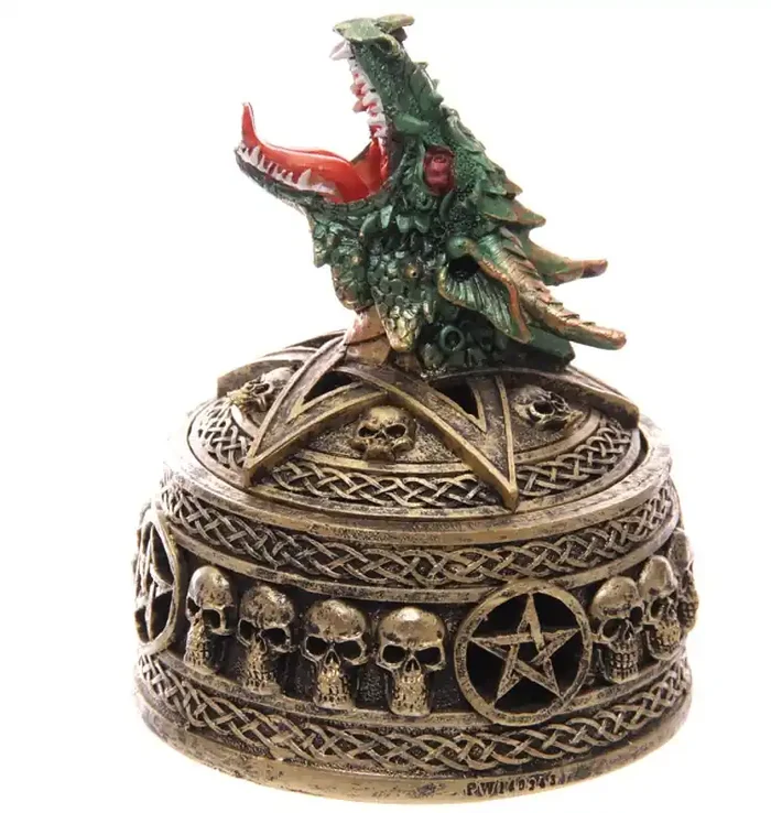 Räucherkegelkammer mit Drache