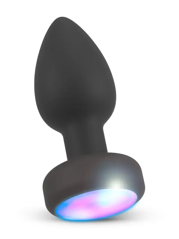 RC Flashing Butt Plug with Vibration Vibro-Analplug, schwarz