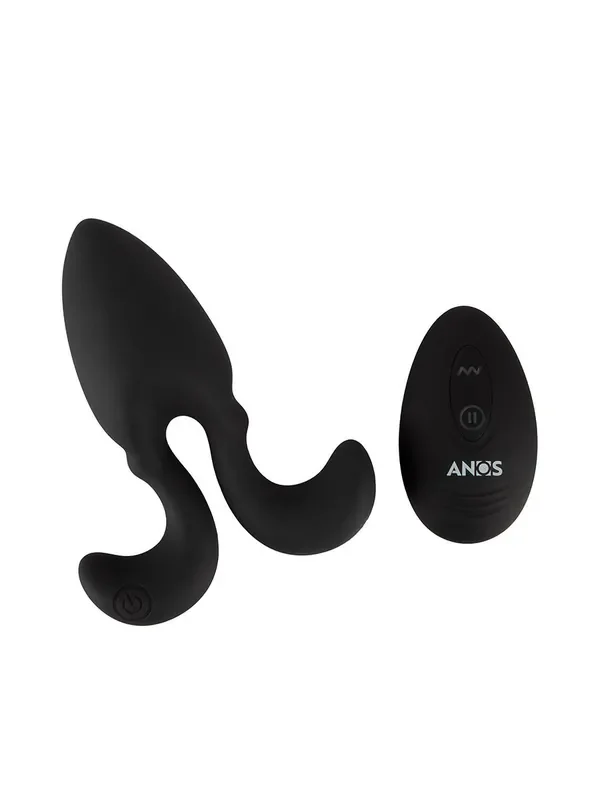 RC Vibrating Butt Plug with Flexible Arms Vibro-Analplug, schwarz