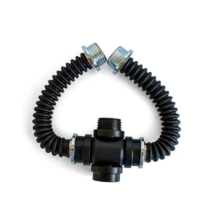 RD40 Gasmasken-Kreuzadapter mit Schläuchen