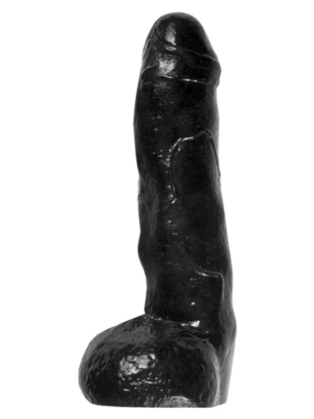Realistischer Dildo mit Texturierung V – schwarz