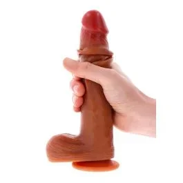 Realistischer Dildo Silikon Vorhaut 23 cm