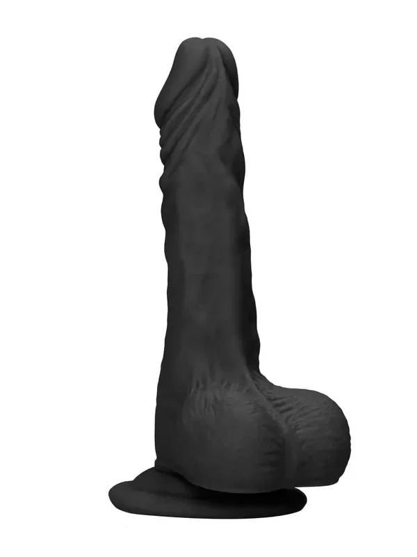 Realrock Dong with Testicles Dildo, schwarz