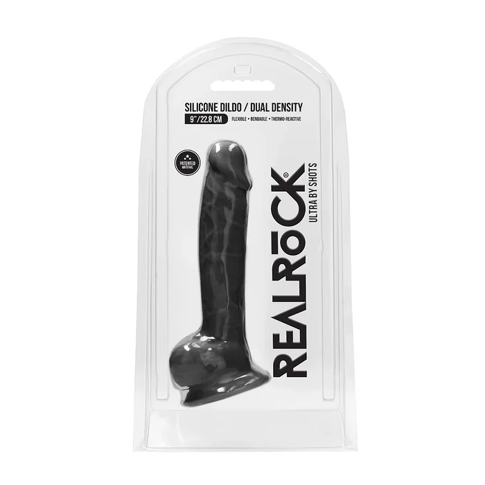 RealRock Realistischer »Silikon Dildo (22,8 Cm)« Mit Hoden Und Saugnapf