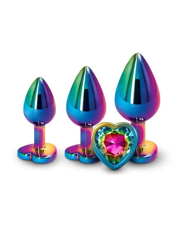 Rear Assets Trainer Kit Heart Aluminium-Analplug-Set, multi