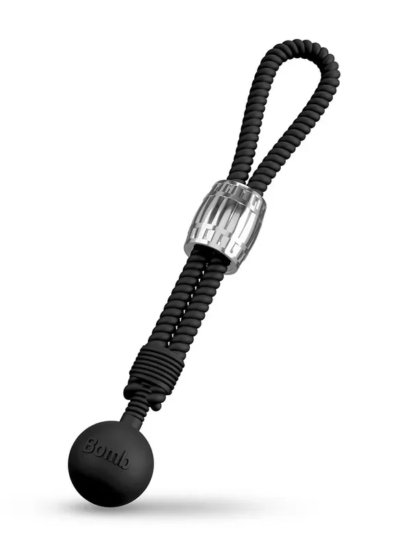 Rebel Heavy Rope Cock Strap with Ball Penis- und Hodenschlaufe, schwarz