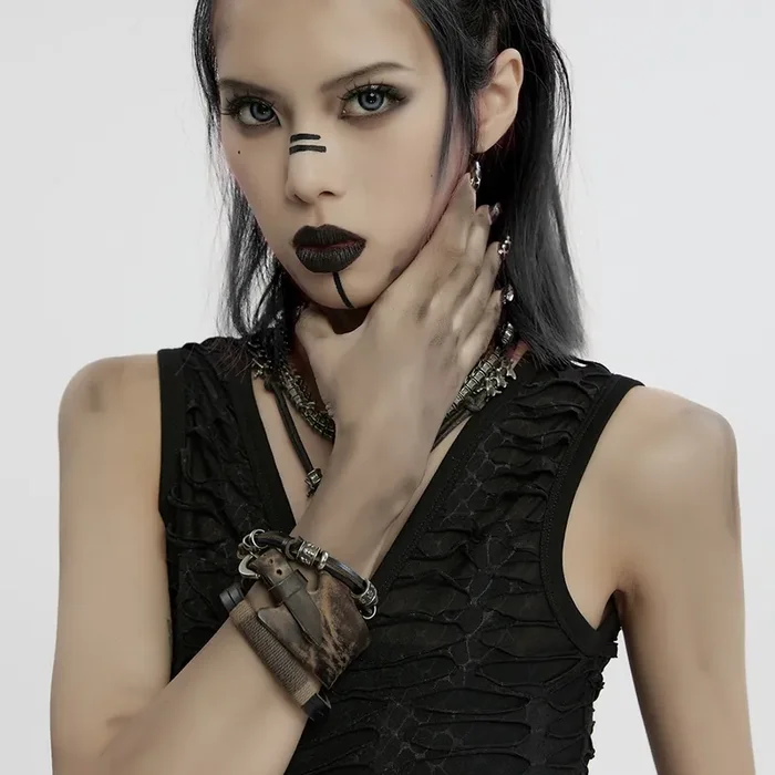 Rebellisches Punk-Armband-Set