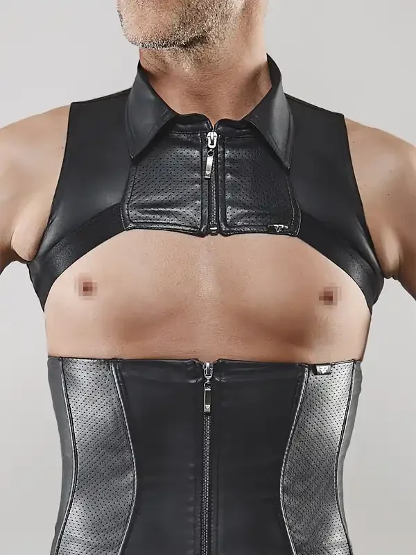 Regnes Fetish Planet BOAlvaro001 Wetlook-Shirt, schwarz