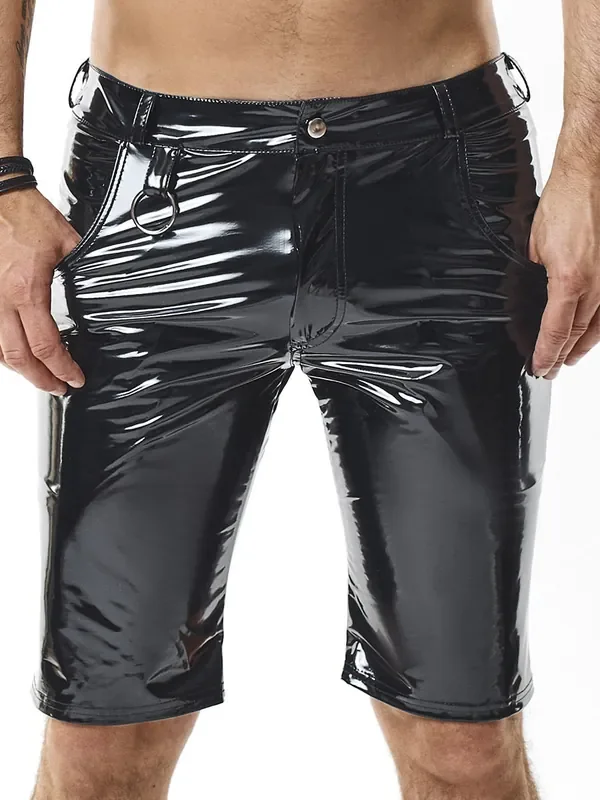 Regnes Fetish Planet RMFlavioPVC Lack-Biker, schwarz