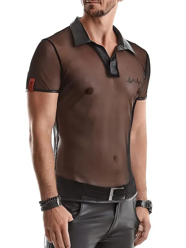Regnes Fetish Planet RMRoberto001 Polo-Shirt, schwarz