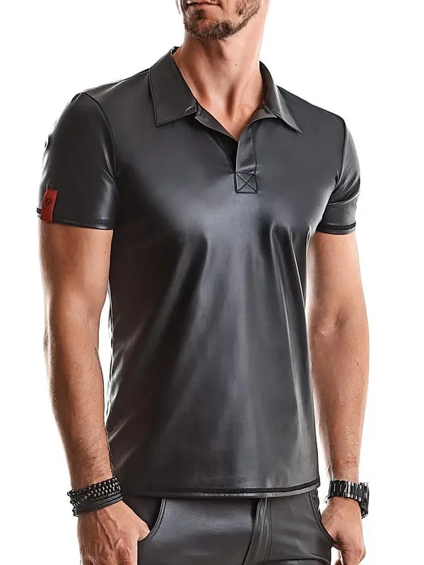 Regnes Fetish Planet RMRomano001 Polo-Shirt, schwarz