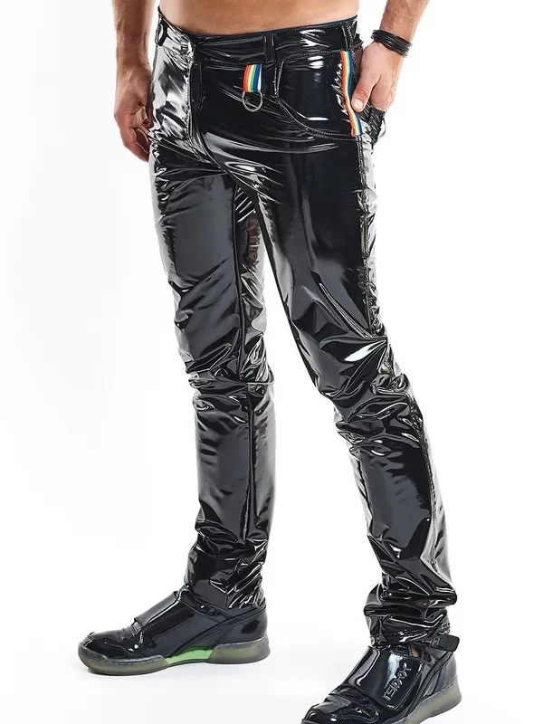Regnes Fetish Planet RMValerioRBW Lack-Hose, schwarz