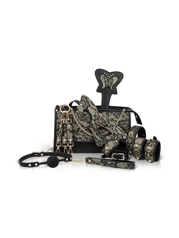 Renée S Aurélie Kinky Set 8-teilig, schwarz/gold