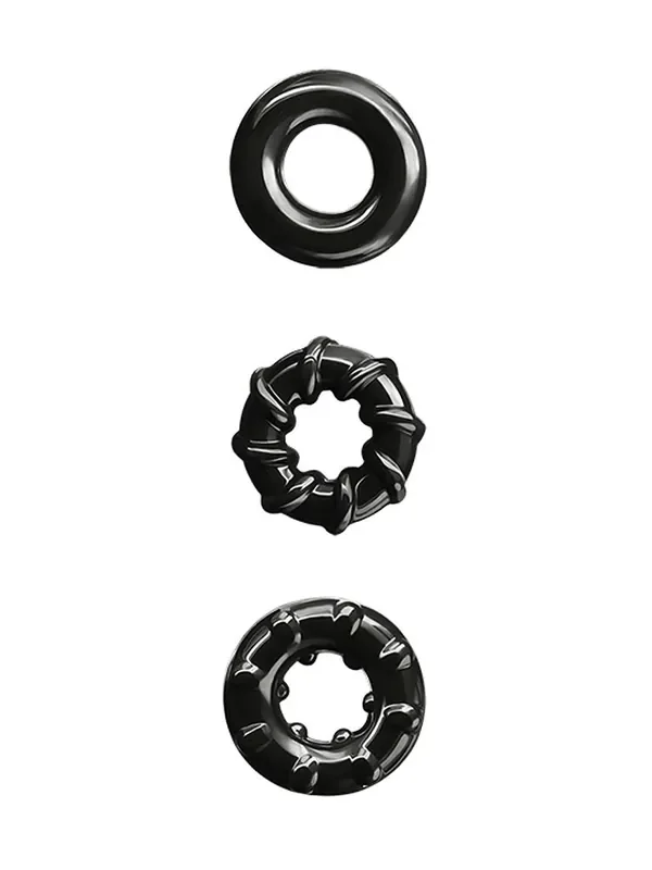 Renegade Dyno Rings Penisring 3er Set, schwarz
