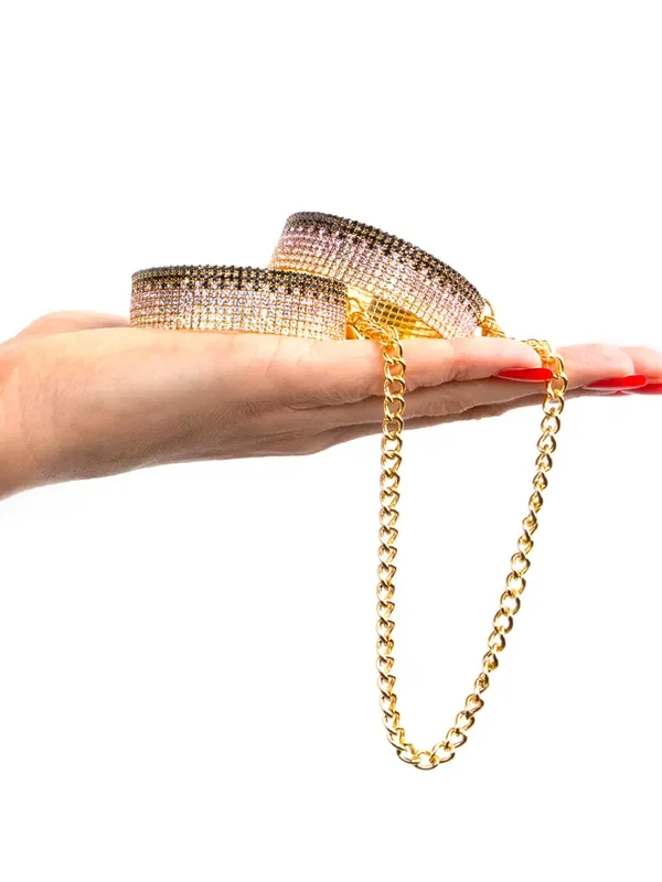Rianne S Diamond Cuffs Liz Handfesseln, gold