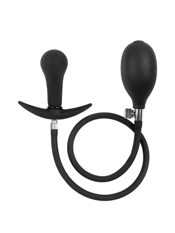 Rimba Latex Play Aufblasbarer Analplug, schwarz