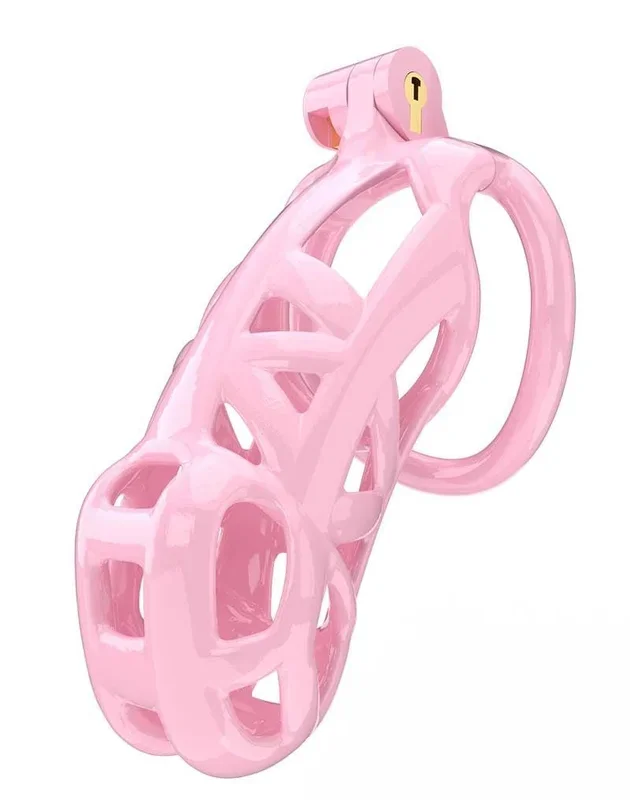Rimba P-Cage PC01 – Keuschheitsgürtel mit 5 Ringen – Rosa
