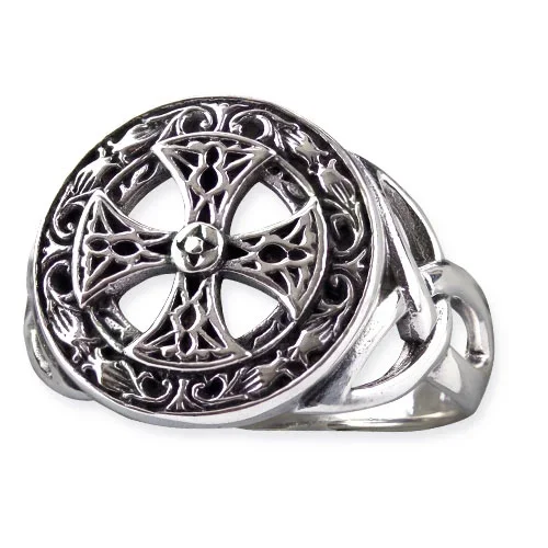 Ring ‚Celtic Cross‘ Edelstahl