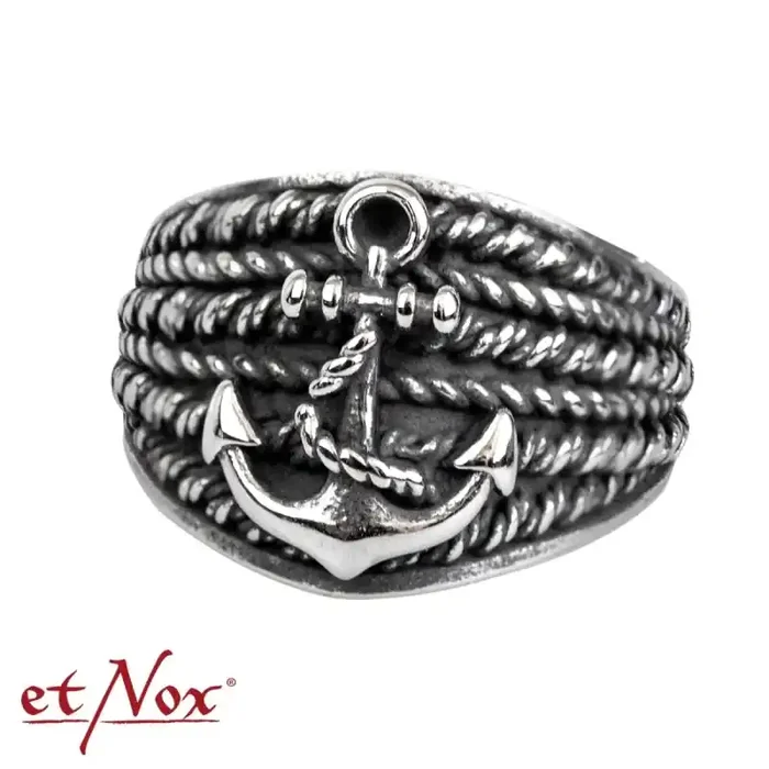 Ring mit Anker und Tau