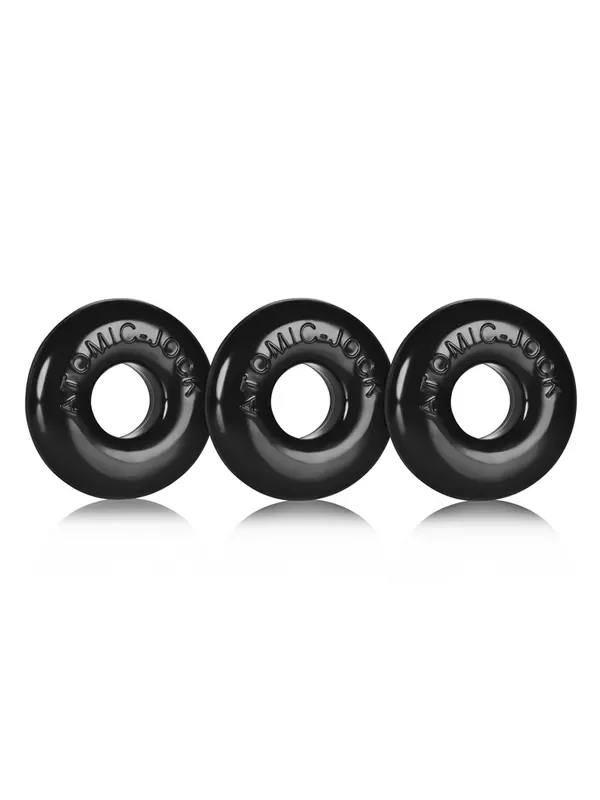 Ringer Cock Ring Penisringe-Set, schwarz