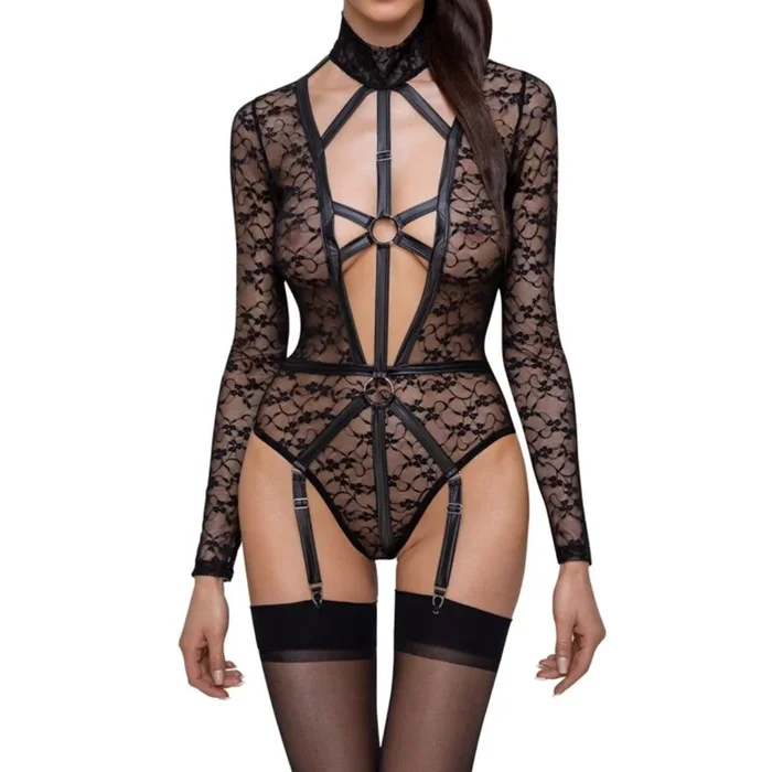 Riobody aus Spitze mit Mattlook-Riemendetails
