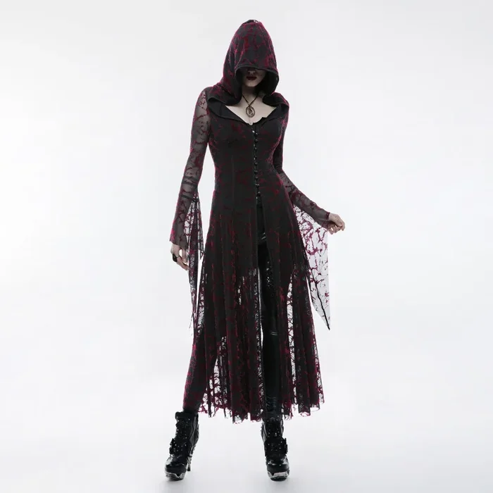 Romantic Gothic Hooded Lace Robe