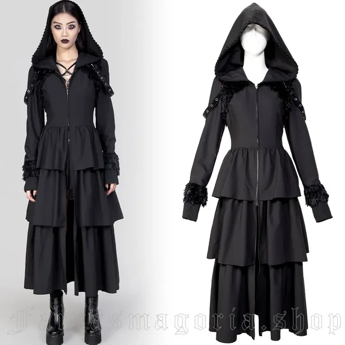 Romantische schwarze Gothic-Jacke für Damen